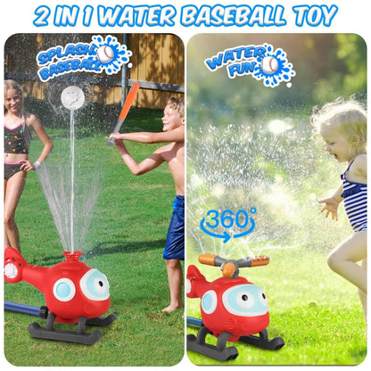 2-in-1 Water Sprinkler Baseball Helicopter Toy DailySale