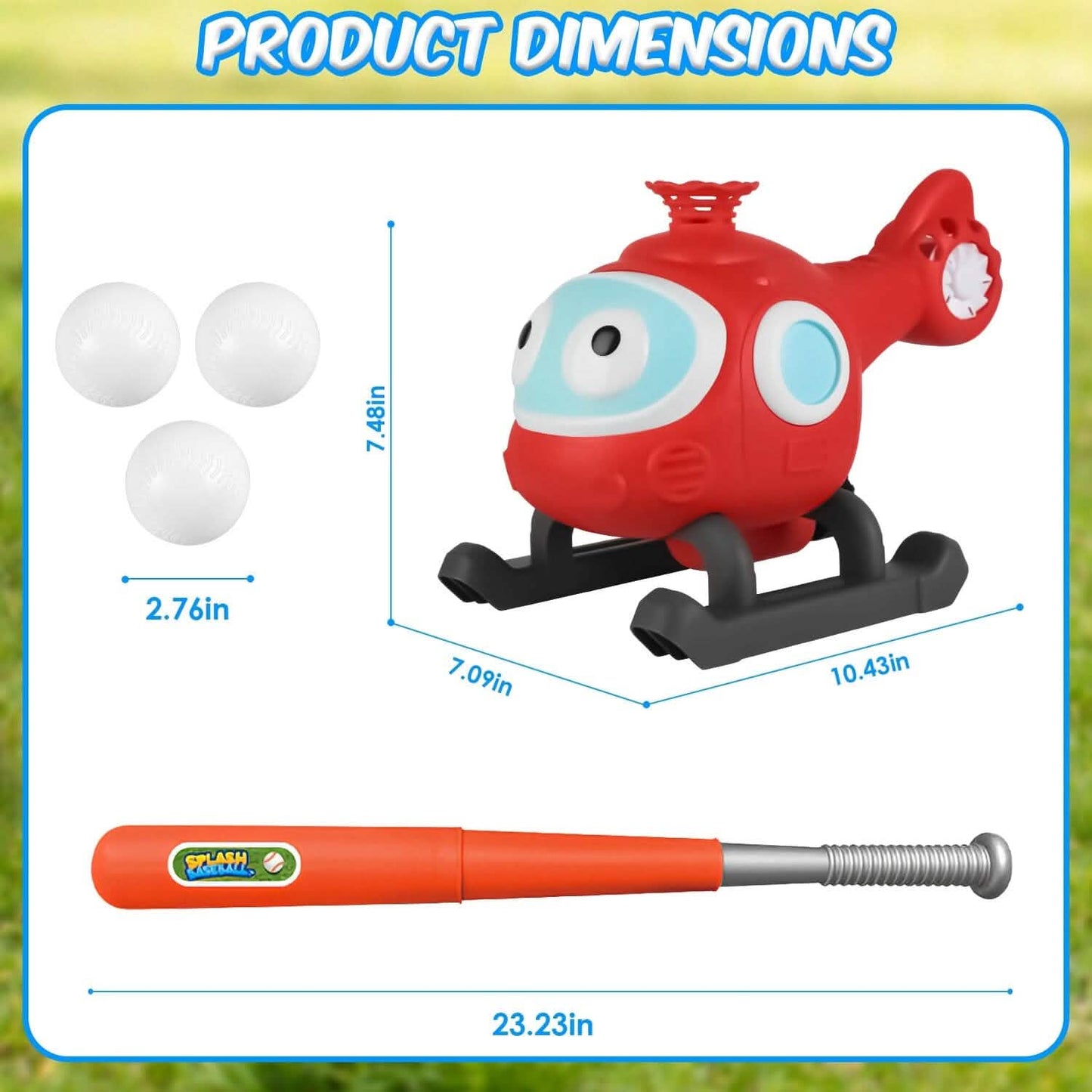 2-in-1 Water Sprinkler Baseball Helicopter Toy DailySale