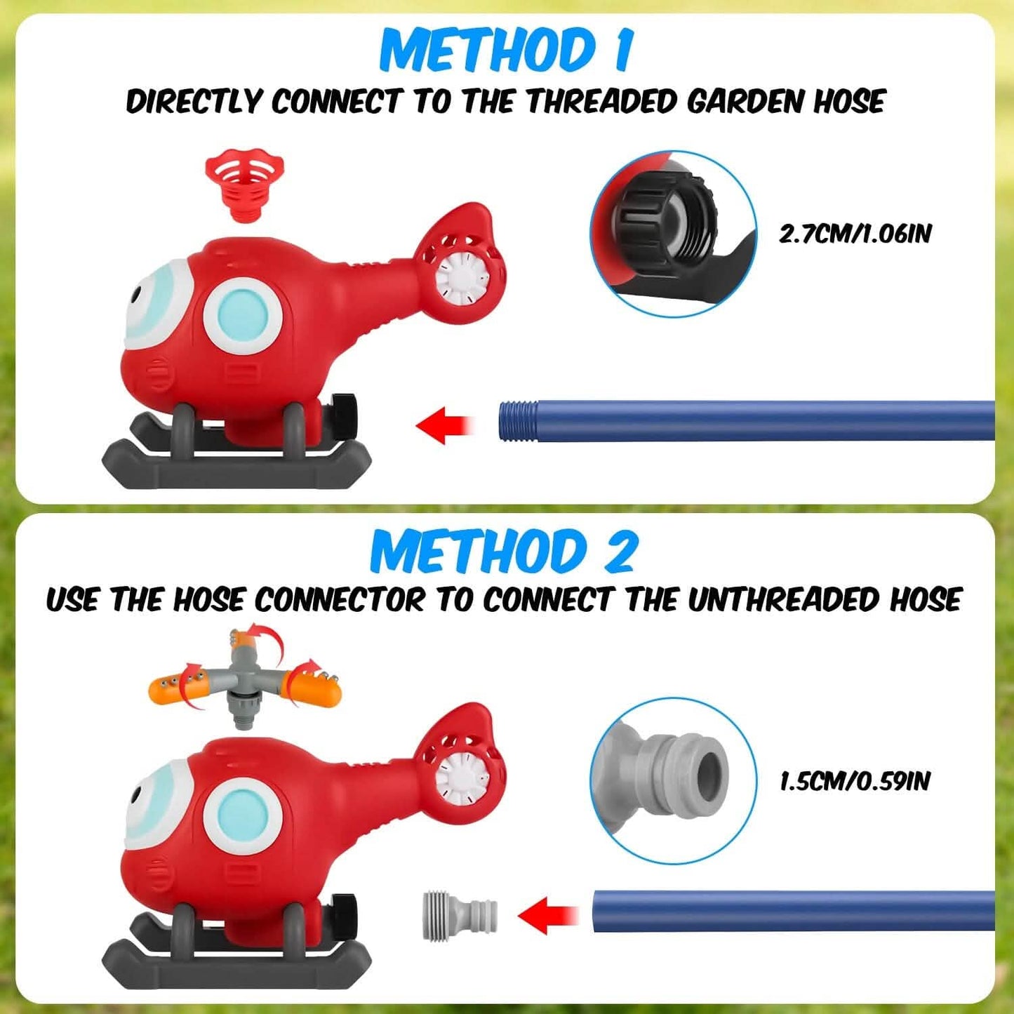 2-in-1 Water Sprinkler Baseball Helicopter Toy DailySale