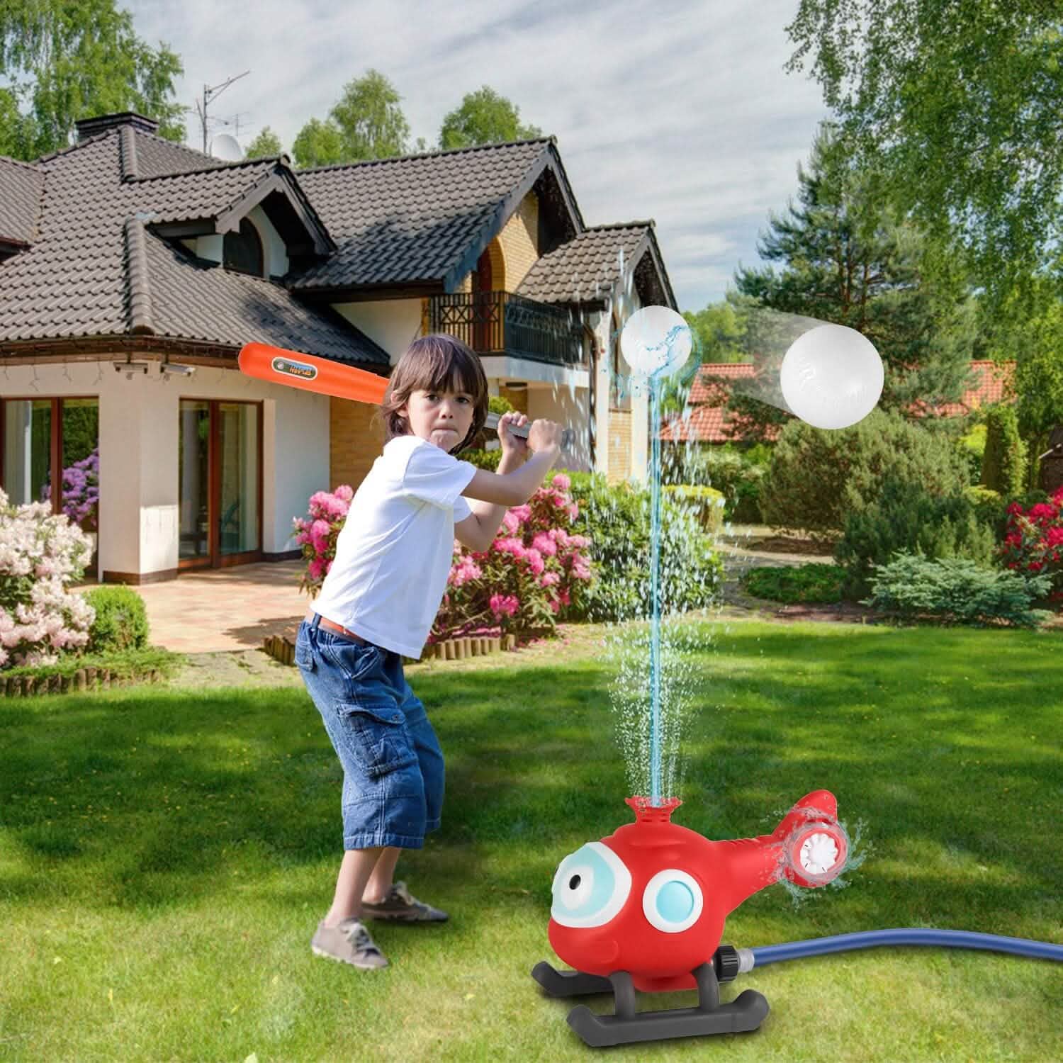 2-in-1 Water Sprinkler Baseball Helicopter Toy DailySale