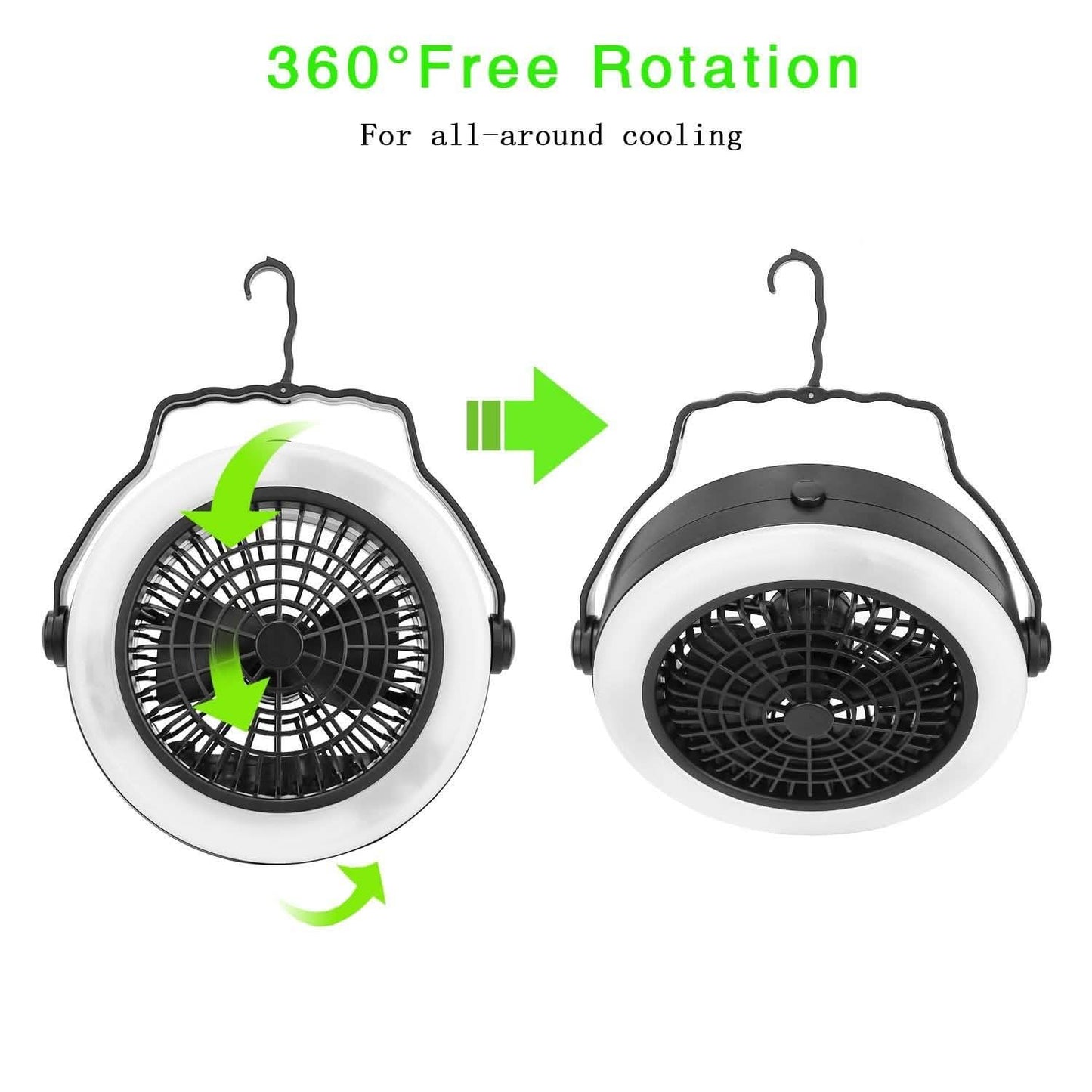 2-in-1 Outdoor Battery/USB Operated Portable Camping LED Fan DailySale