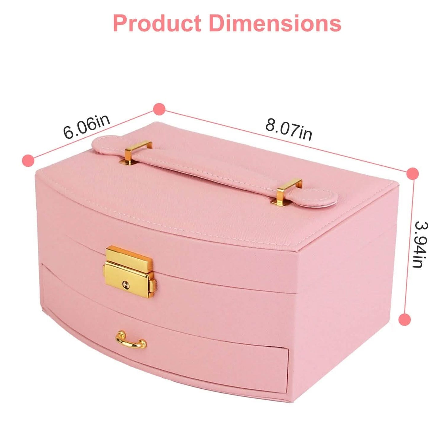 2-Layer Lockable Leather Jewelry Box DailySale