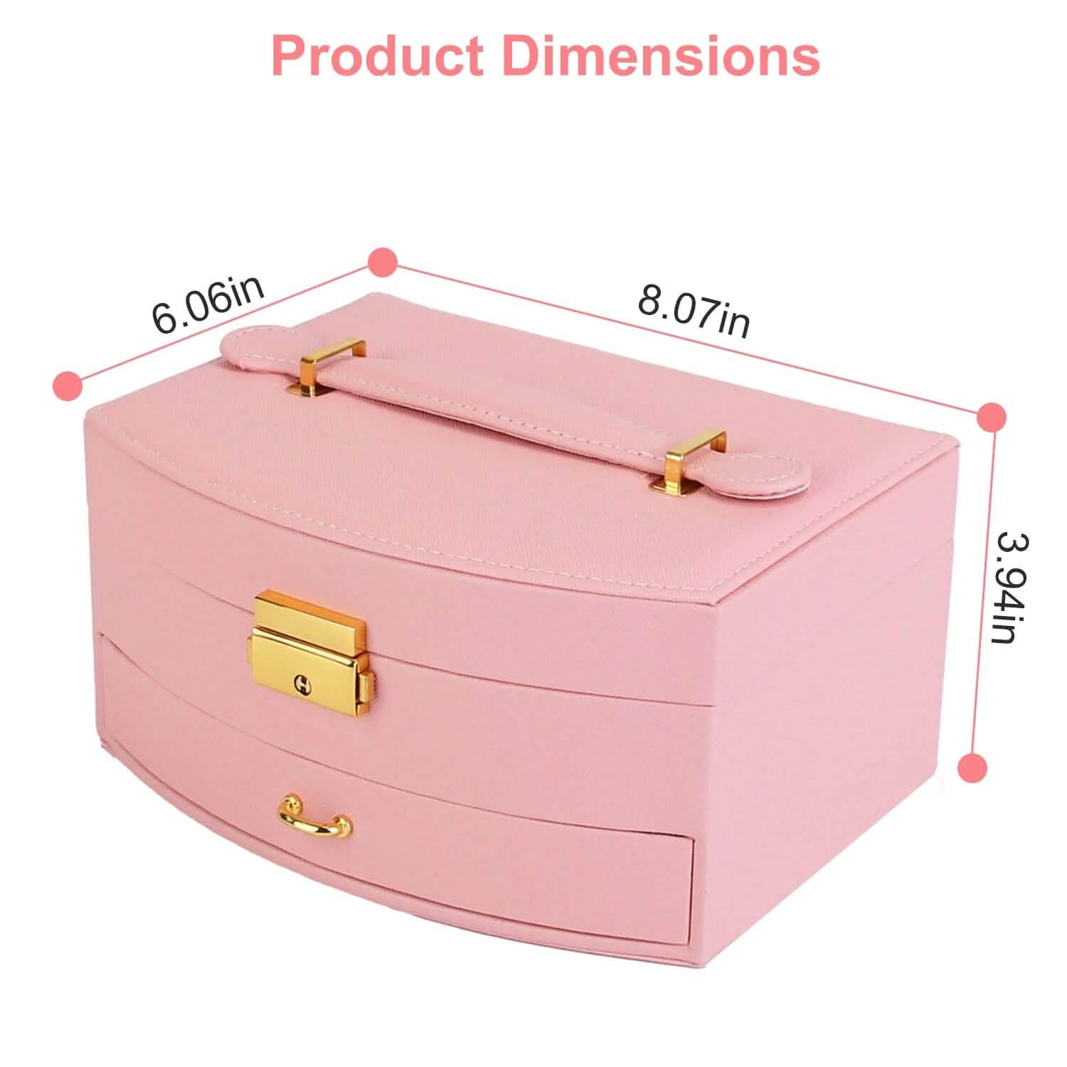 2-Layer Lockable Leather Jewelry Box DailySale