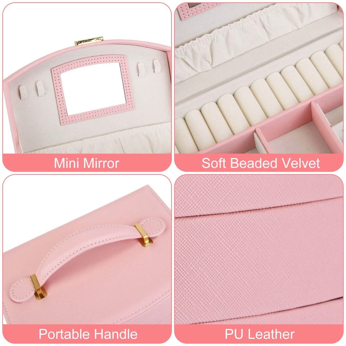 2-Layer Lockable Leather Jewelry Box DailySale