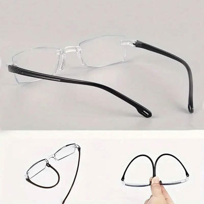 2-Pack: +100 Clear Lens Anti-Eyestrain Computer Unisex Glasses DailySale
