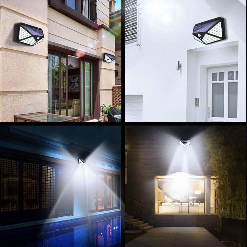 2-Pack: 100-LED Solar Powered Motion Sensor Lights With 270° Wide Angle DailySale