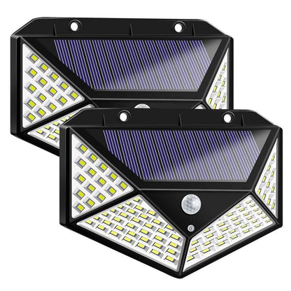 2-Pack: 100-LED Solar Powered Motion Sensor Lights With 270° Wide Angle DailySale