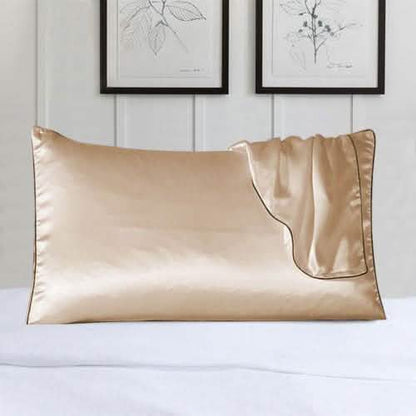 2-Pack: 100% Silk Pillow Cover with Trim DailySale