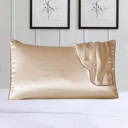 2-Pack 100% Silk Pillow Cover With Trim DailySale