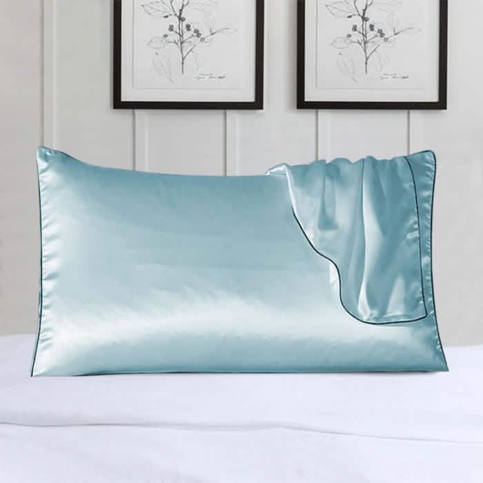 2-Pack 100% Silk Pillow Cover With Trim DailySale