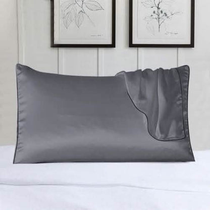2-Pack: 100% Silk Pillow Cover with Trim DailySale