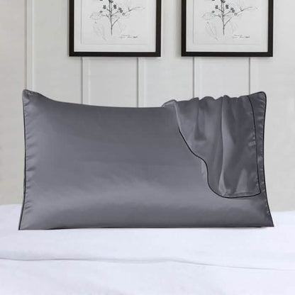 2-Pack 100% Silk Pillow Cover With Trim DailySale