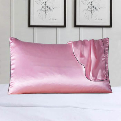 2-Pack 100% Silk Pillow Cover With Trim DailySale