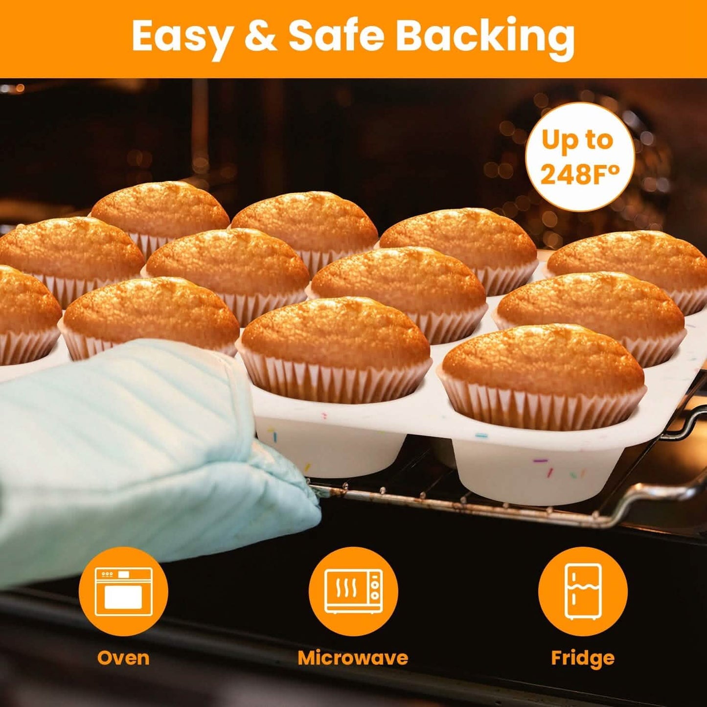 2-Pack: 12 Cups Silicone Muffin Nonstick Pans DailySale