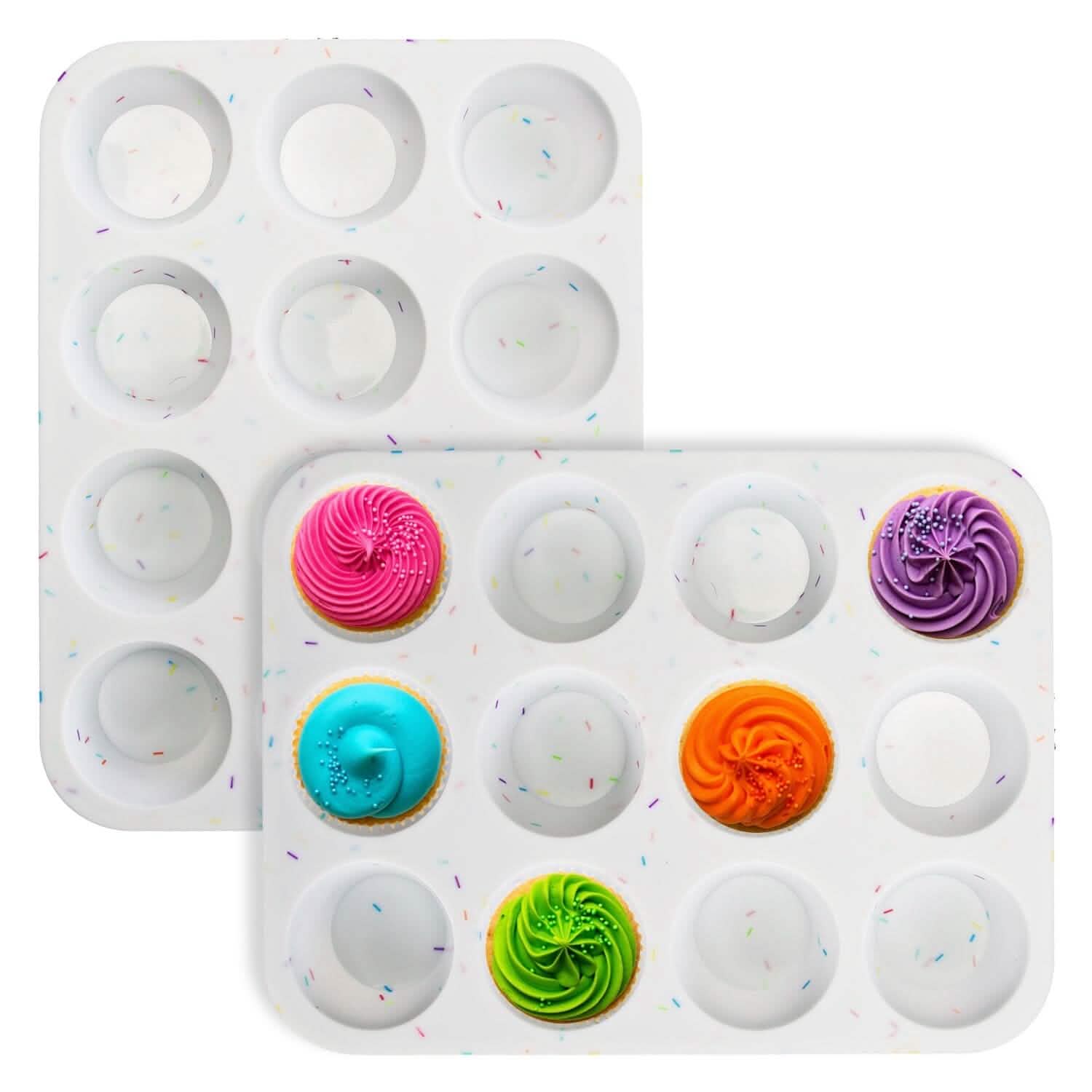 2-Pack: 12 Cups Silicone Muffin Nonstick Pans DailySale