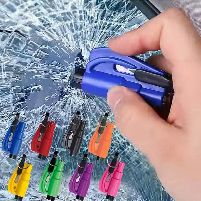 2-Pack: 2-in-1 Emergency Car Escape Tool: Safety Belt Cutter, Metal Safety Hammer & Window Breaker DailySale