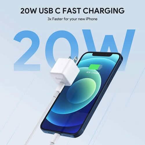 2-Pack: 20W iPhone Fast Charger Type C Wall Charging Adapter DailySale