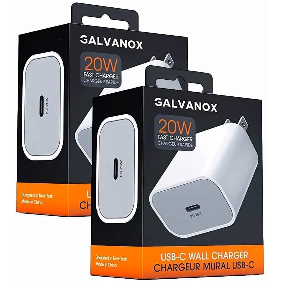 2-Pack: 20W USB-C Wall Charger Plug - Designed for Fast Charging DailySale