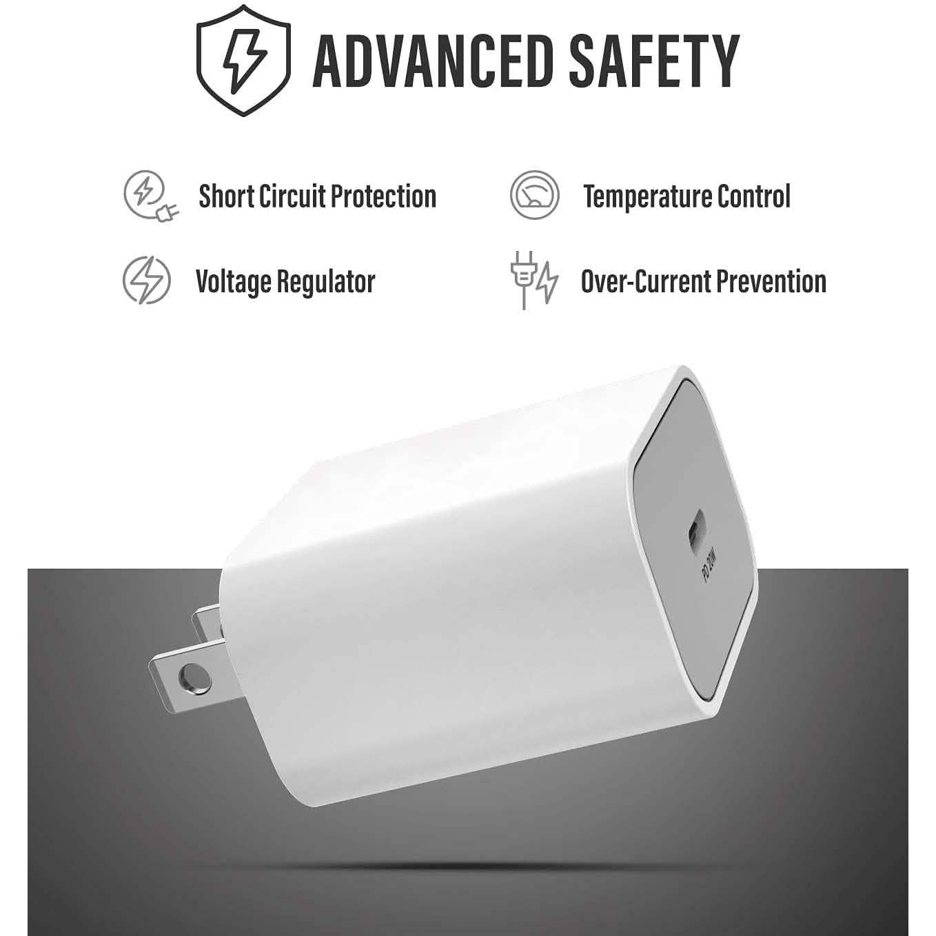 2-Pack: 20W USB-C Wall Charger Plug - Designed for Fast Charging DailySale