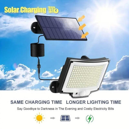 2-Pack: 228 LED Outdoor Split Solar Wall Lights DailySale