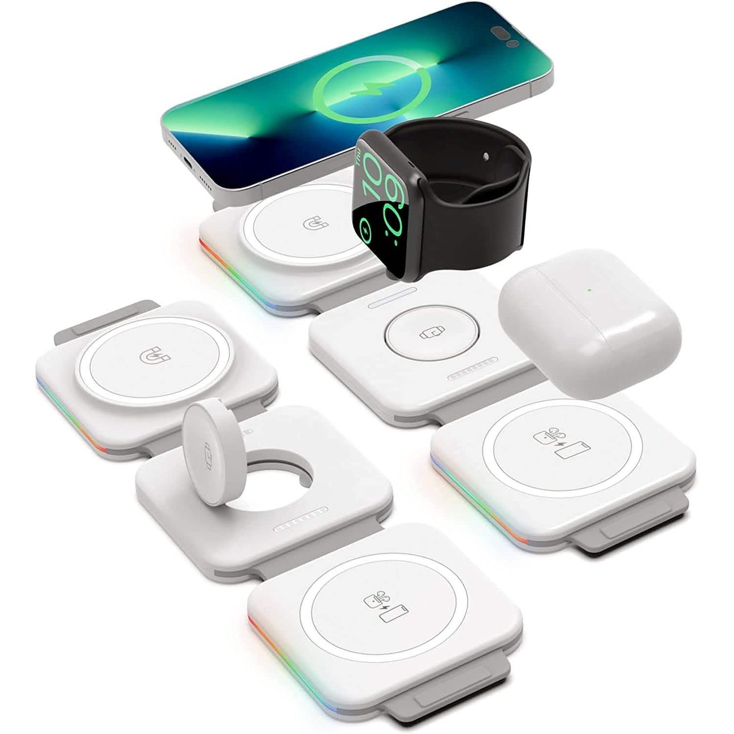 2-Pack: 3-in-1 Travel Charging Station for AirPods, Apple Watch and iPhone DailySale