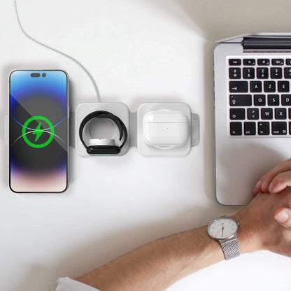 2-Pack: 3-in-1 Travel Charging Station for AirPods, Apple Watch and iPhone DailySale