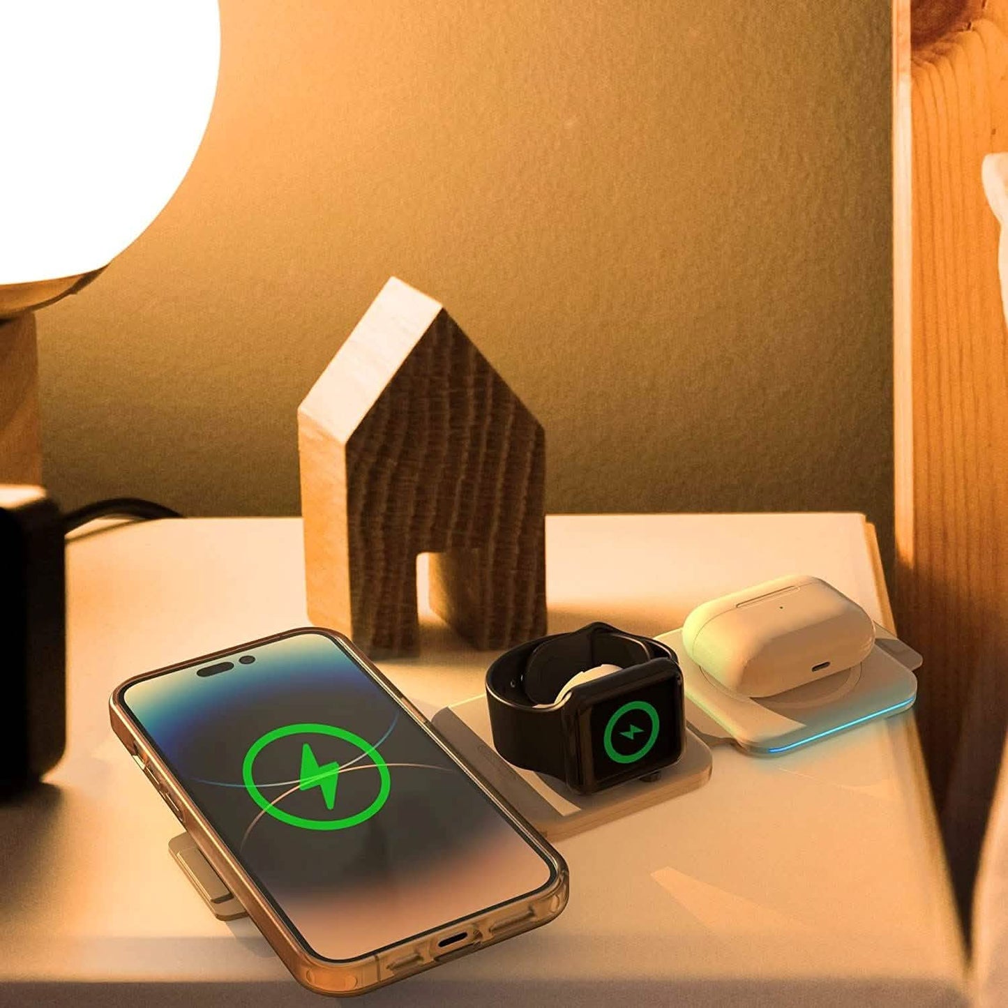 2-Pack: 3-in-1 Travel Charging Station for AirPods, Apple Watch and iPhone DailySale
