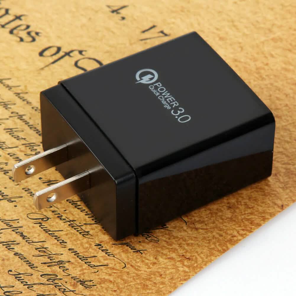 2-Pack: 3 Port LED Fast Quick Charge QC 3.0 USB Hub Display Wall Charger Adapter US Plug DailySale
