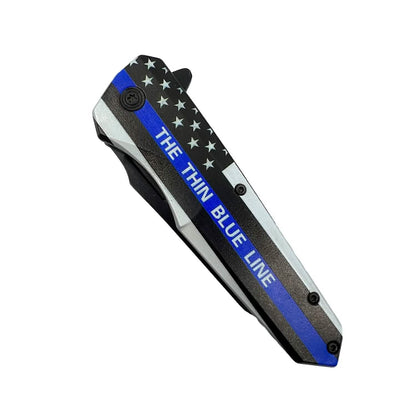 2-Pack: 3" Thin Blue Line Knife With ABS Handle DailySale