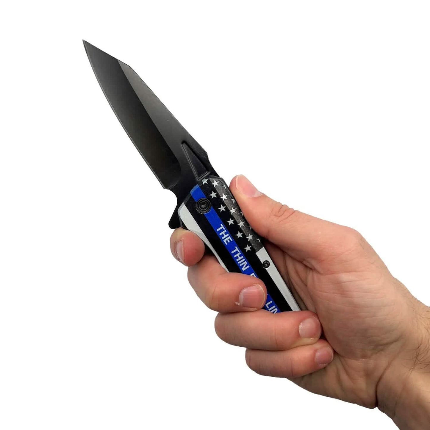 2-Pack: 3" Thin Blue Line Knife With ABS Handle DailySale