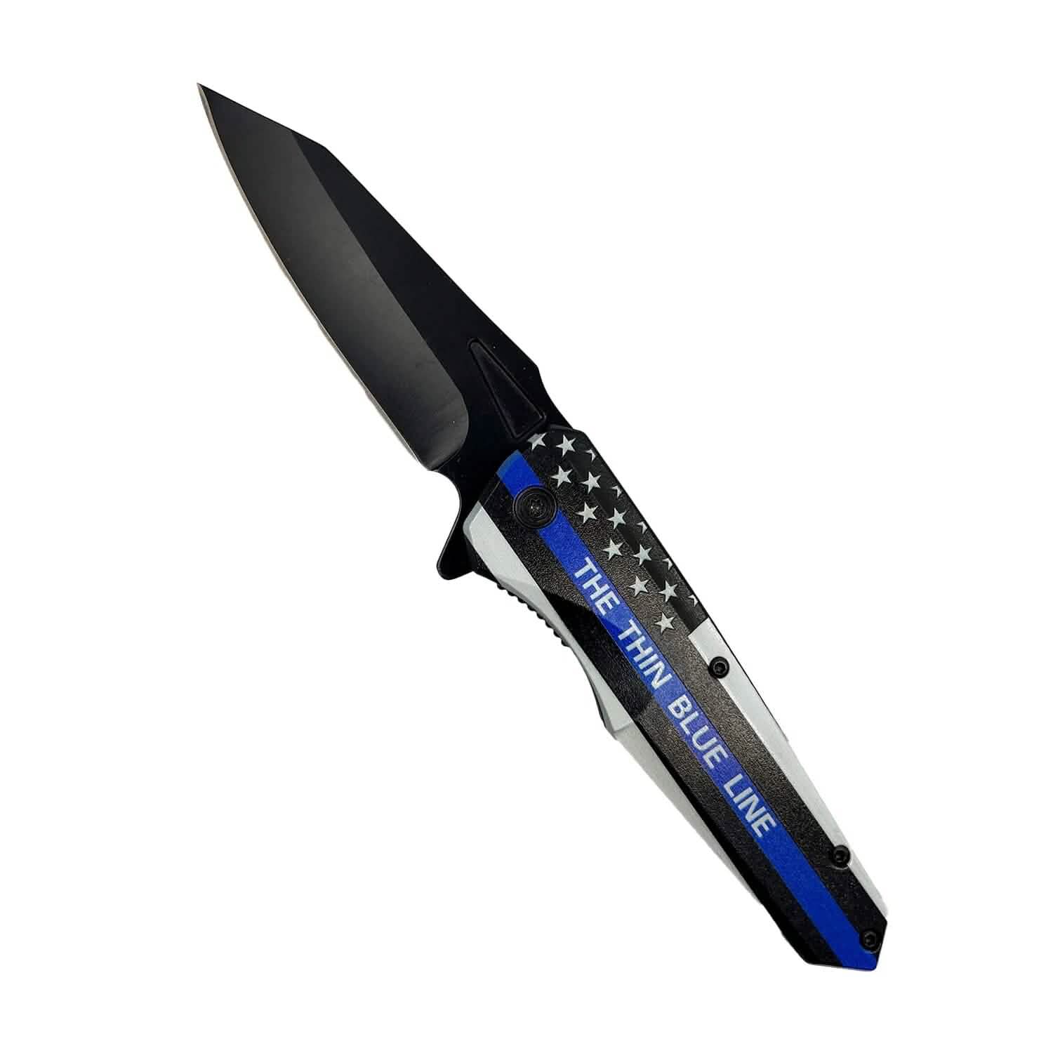 2-Pack: 3" Thin Blue Line Knife With ABS Handle DailySale