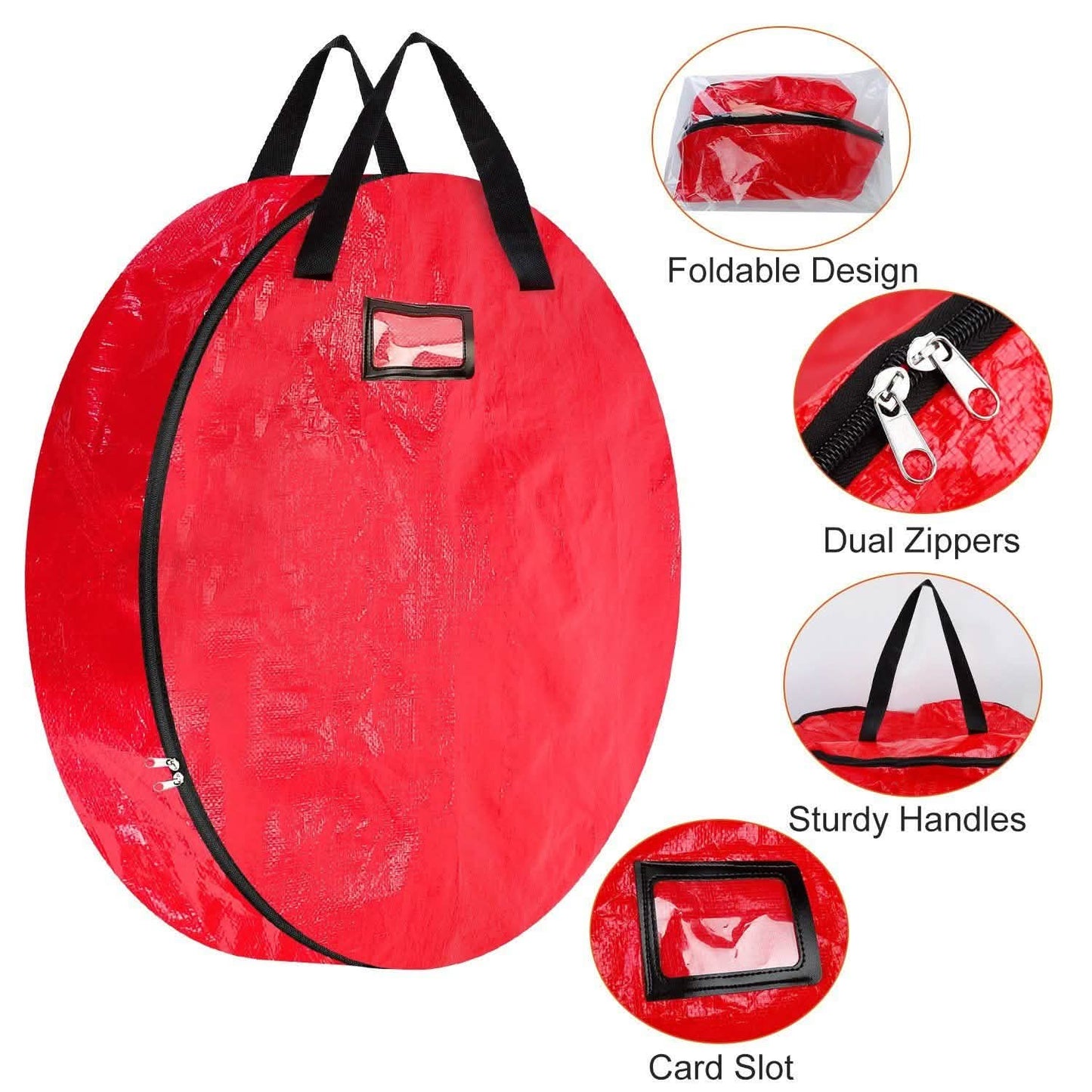 2-Pack: 30" Christmas Wreath Storage Bag 88L DailySale