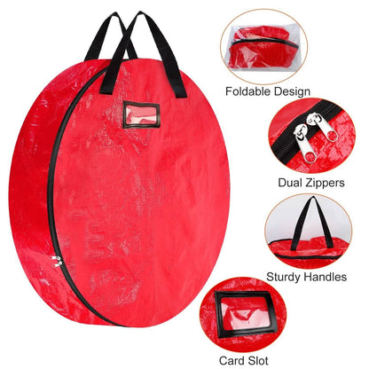2-Pack: 30" Christmas Wreath Storage Bag 88L DailySale