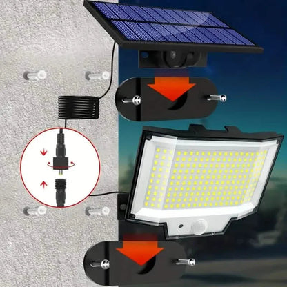 2-Pack: 200-LED/3Modes Upgraded Split Solar Motion Sensor Light Outdoor with Remote DailySale
