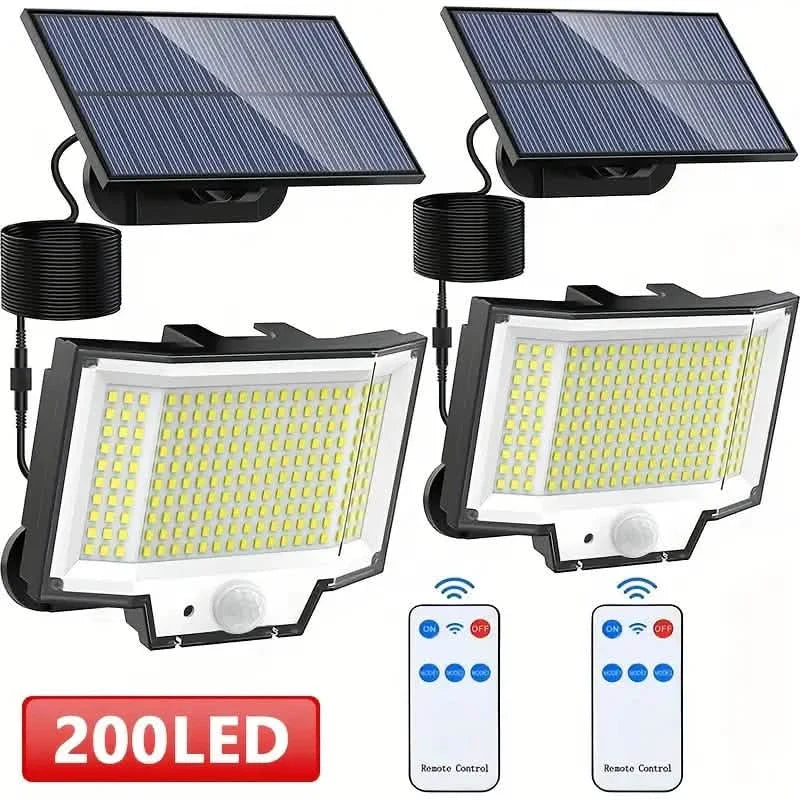 2-Pack: 200-LED/3Modes Upgraded Split Solar Motion Sensor Light Outdoor with Remote DailySale