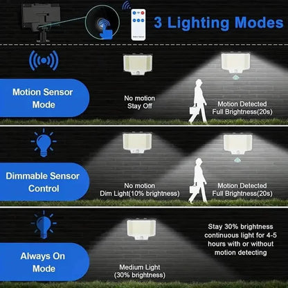 2-Pack: 200-LED/3Modes Upgraded Split Solar Motion Sensor Light Outdoor with Remote DailySale