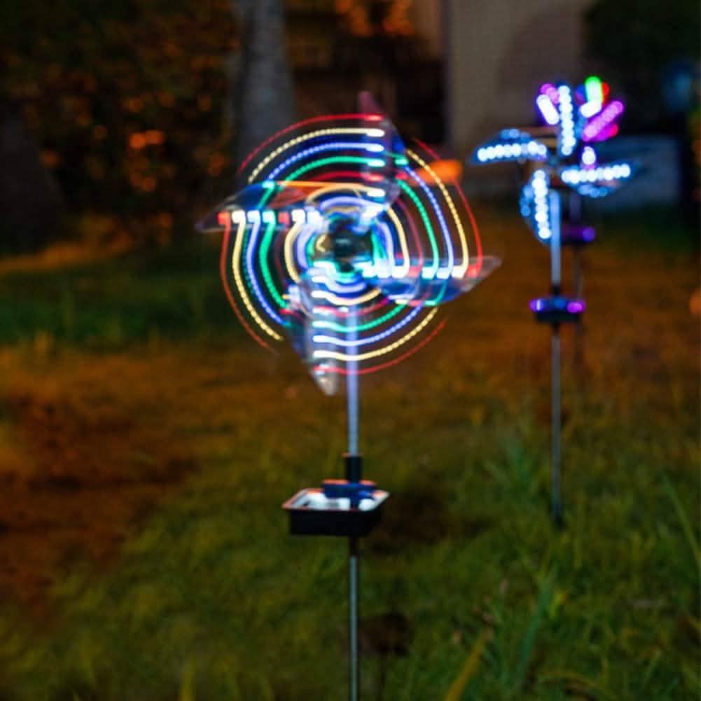 2-Pack: 32LED Outdoor Solar Ground Light Garden Lawn Waterproof Windmill Lamp DailySale