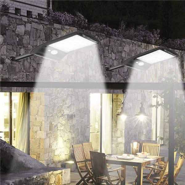 2-Pack: 36 LED Solar Powered Motion Sensor Wall Lamp DailySale