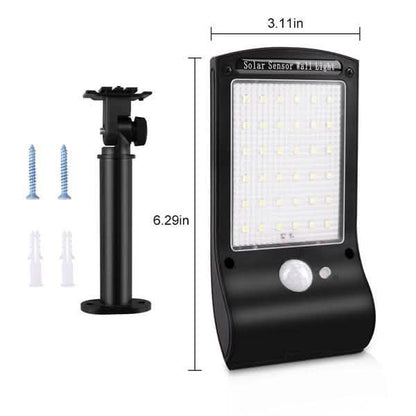 2-Pack: 36 LED Solar Powered Motion Sensor Wall Lamp DailySale