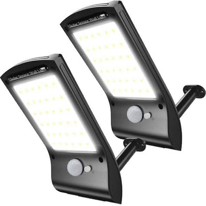 2-Pack: 36 LED Solar Powered Motion Sensor Wall Lamp DailySale