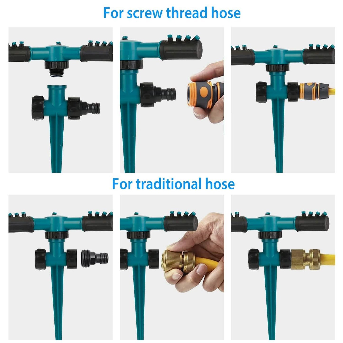 2-Pack: 360 Degree Rotatable Lawn Garden Sprinkler DailySale