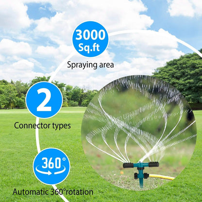 2-Pack: 360 Degree Rotatable Lawn Garden Sprinkler DailySale