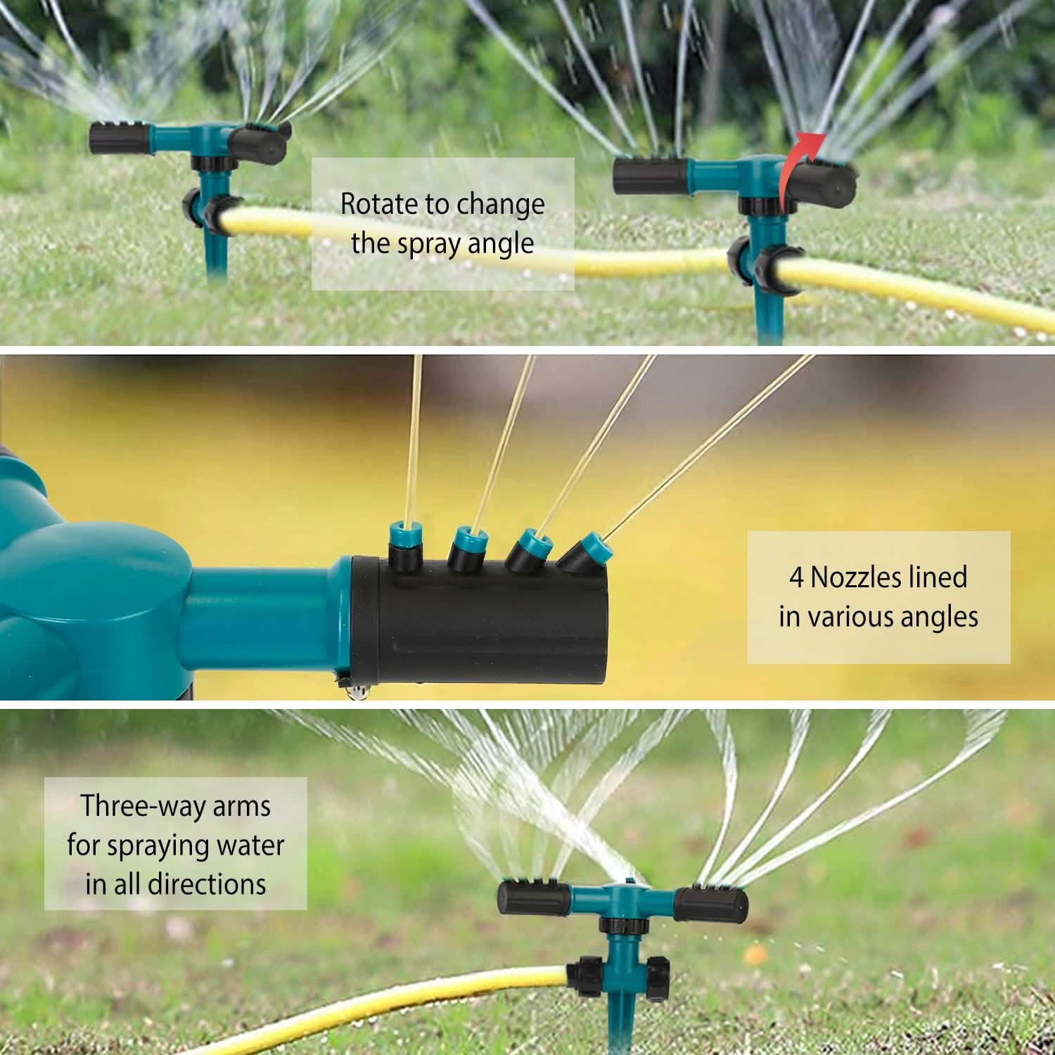 2-Pack: 360 Degree Rotatable Lawn Garden Sprinkler DailySale