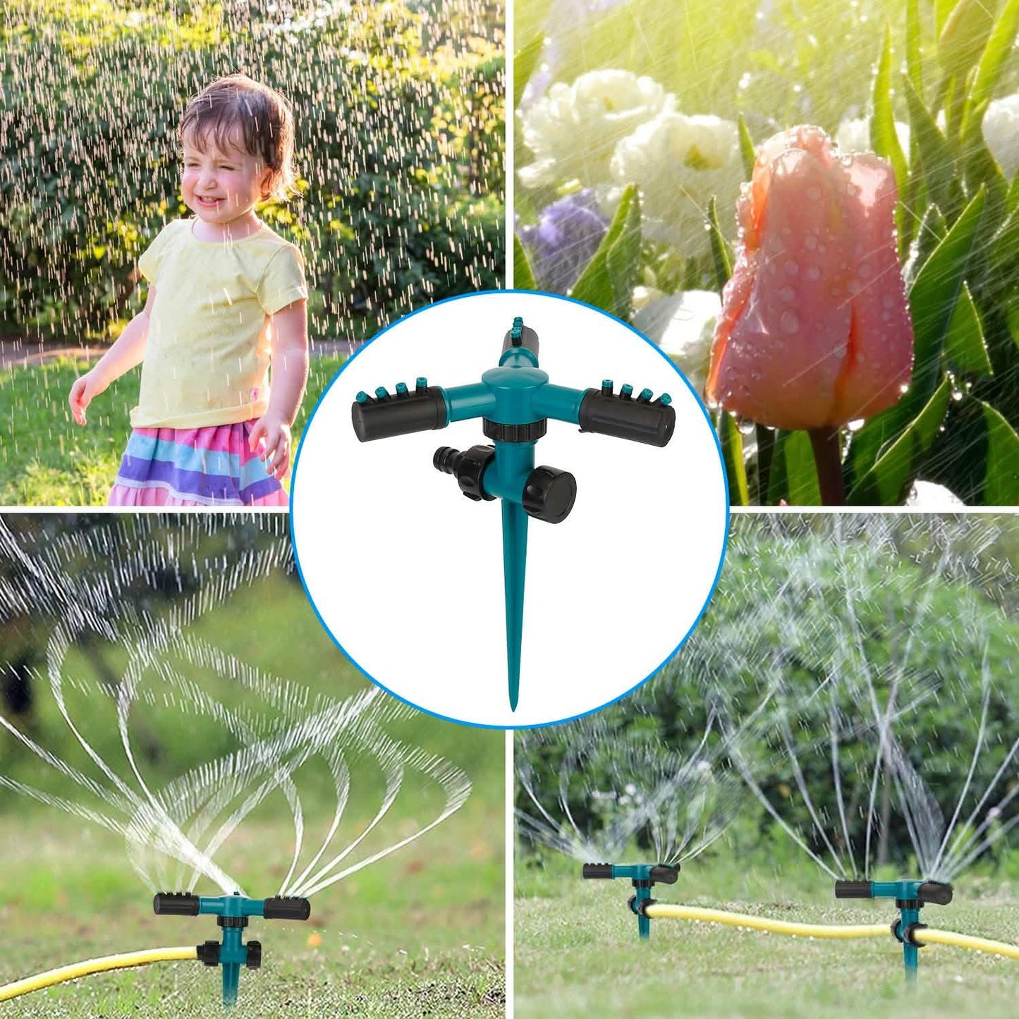 2-Pack: 360 Degree Rotatable Lawn Garden Sprinkler DailySale