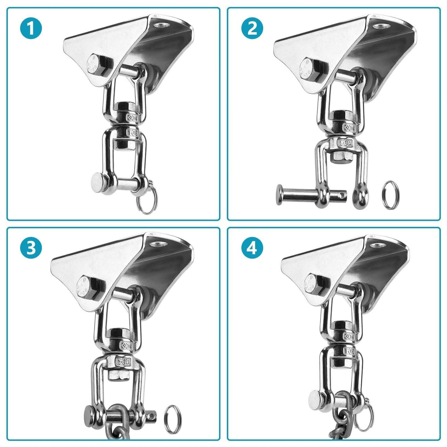 2-Pack: 360° Rotation Swing Hanger Brackets Set DailySale
