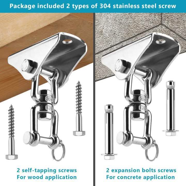 2-Pack: 360° Rotation Swing Hanger Brackets Set DailySale
