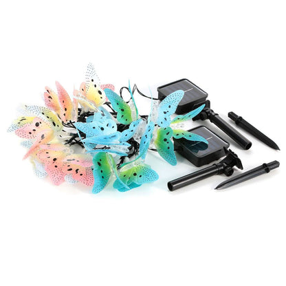 2-Pack: 3.8M Solar String Butterfly Lights DailySale