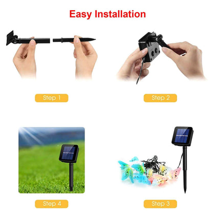 2-Pack: 3.8M Solar String Butterfly Lights DailySale