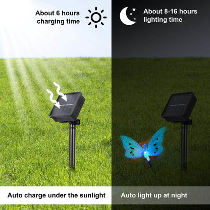 2-Pack: 3.8M Solar String Butterfly Lights DailySale