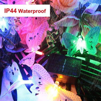 2-Pack: 3.8M Solar String Butterfly Lights DailySale